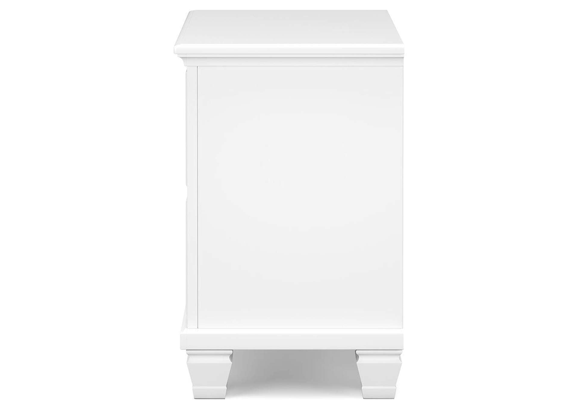 Fortman Twin Panel Storage Bed, Dresser and Nightstand side view