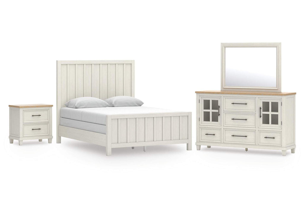 Shaybrock Queen Panel Bed, Dresser, Mirror and Nightstand