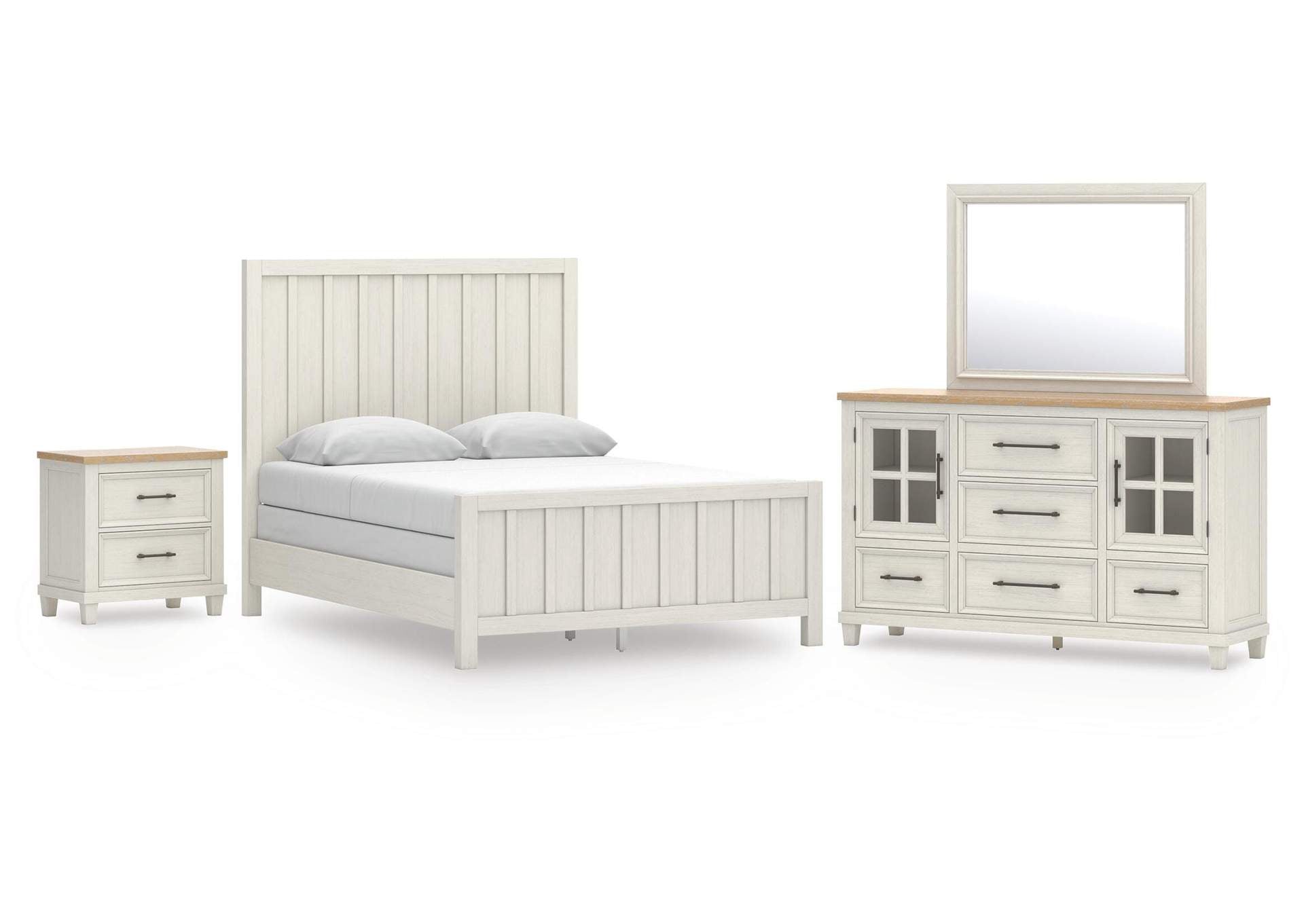 Shaybrock Queen Panel Bed, Dresser, Mirror and Nightstand