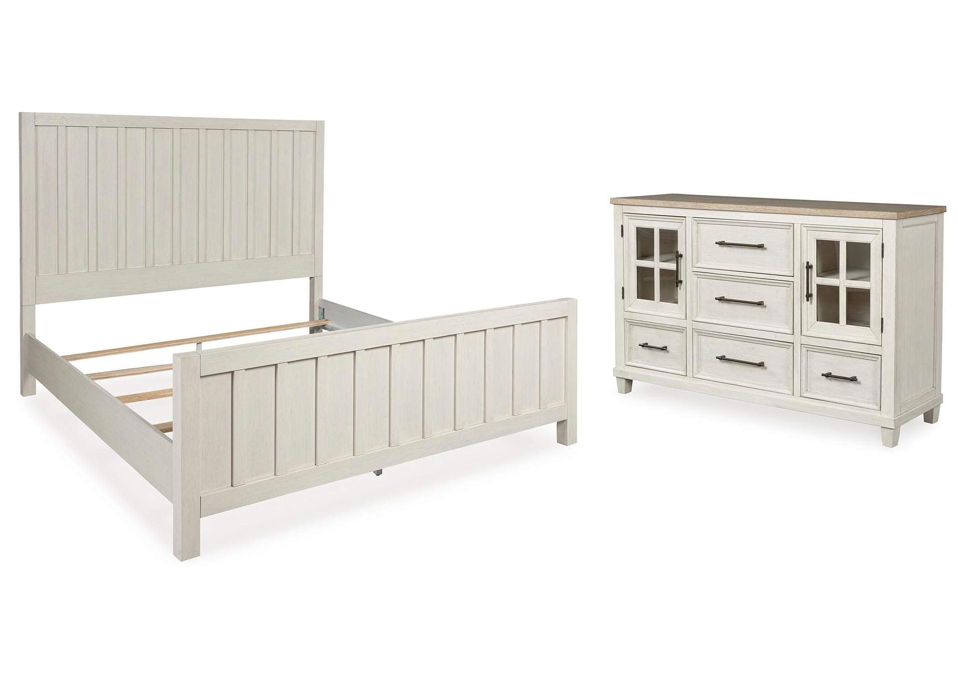 Shaybrock California King Panel Bed and Dresser