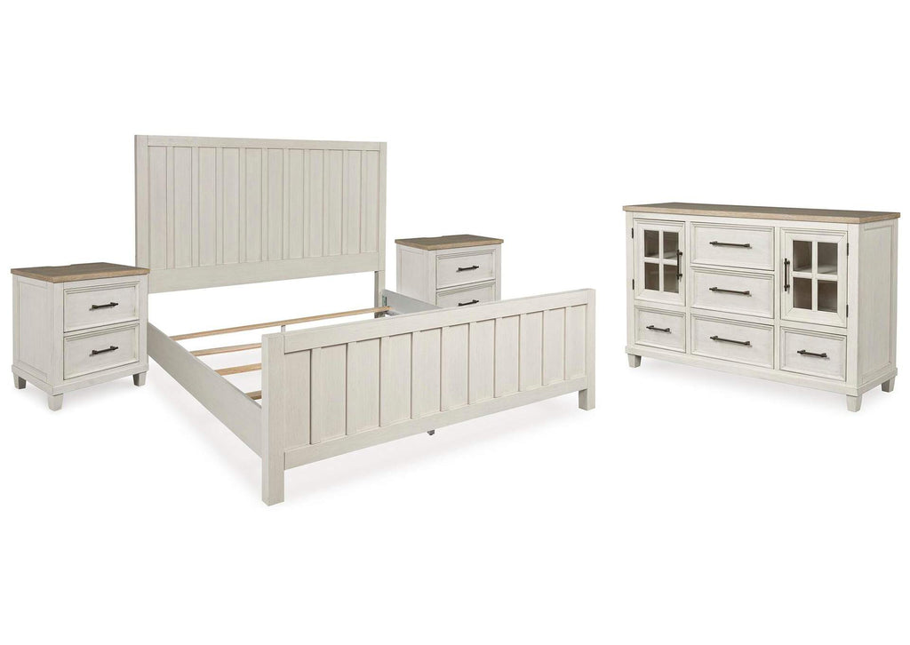 Shaybrock King Panel Bed, Dresser and 2 Nightstands