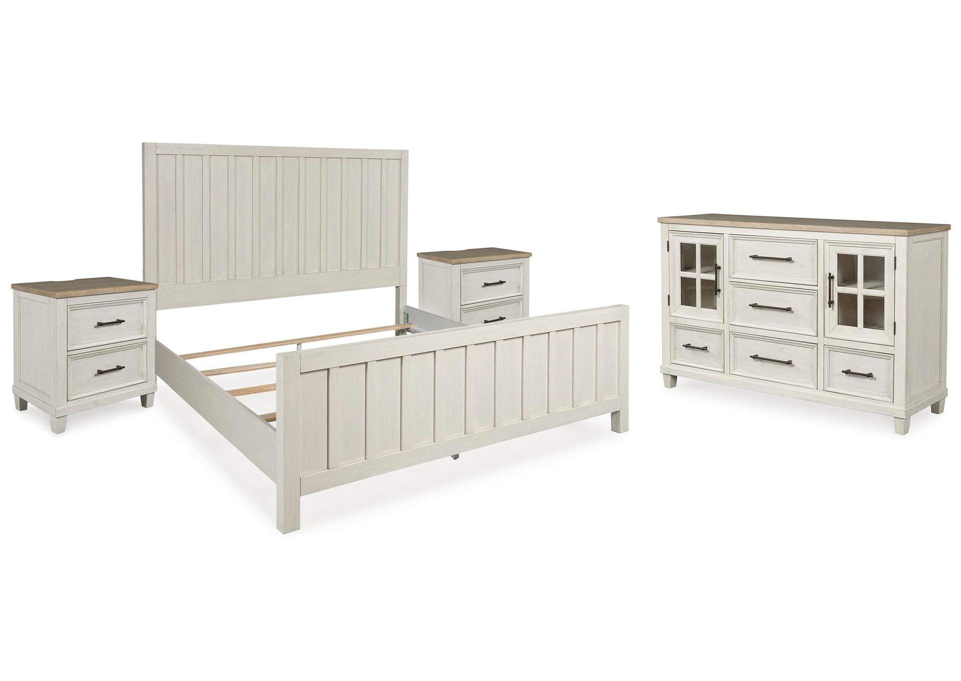 Shaybrock King Panel Bed, Dresser and 2 Nightstands