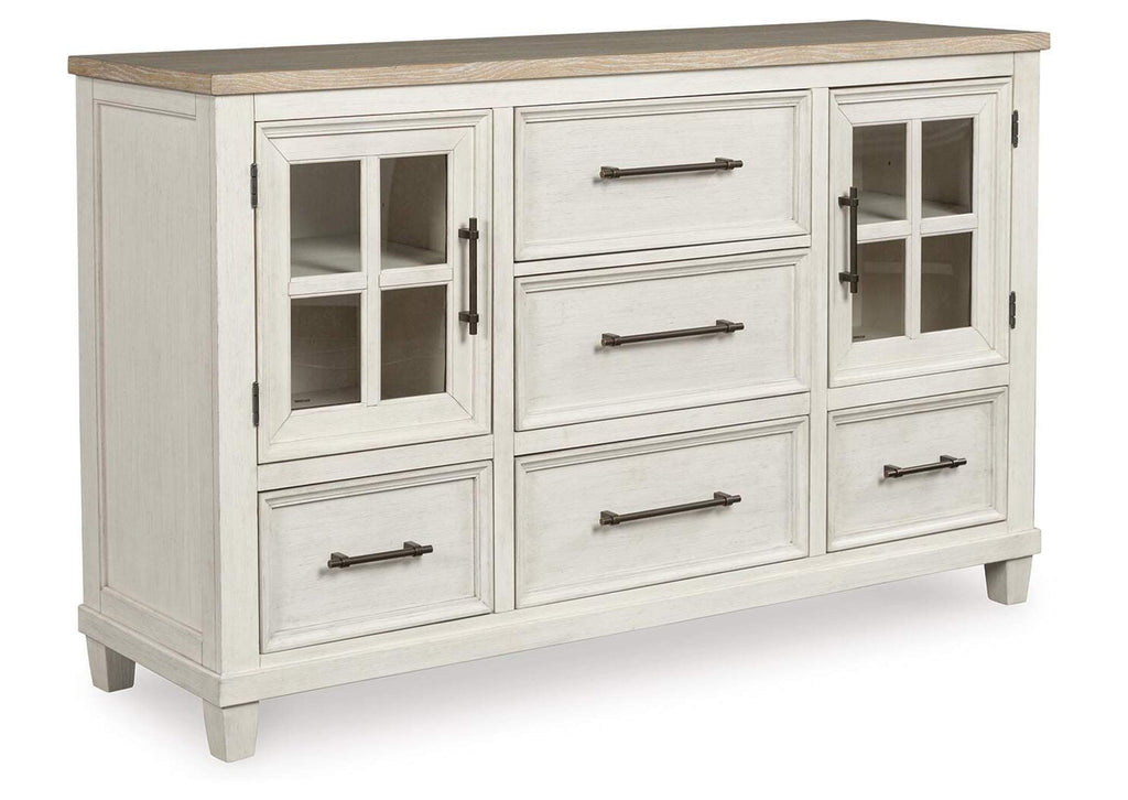 Shaybrock Queen Panel Bed, Dresser and 2 Nightstands angled view