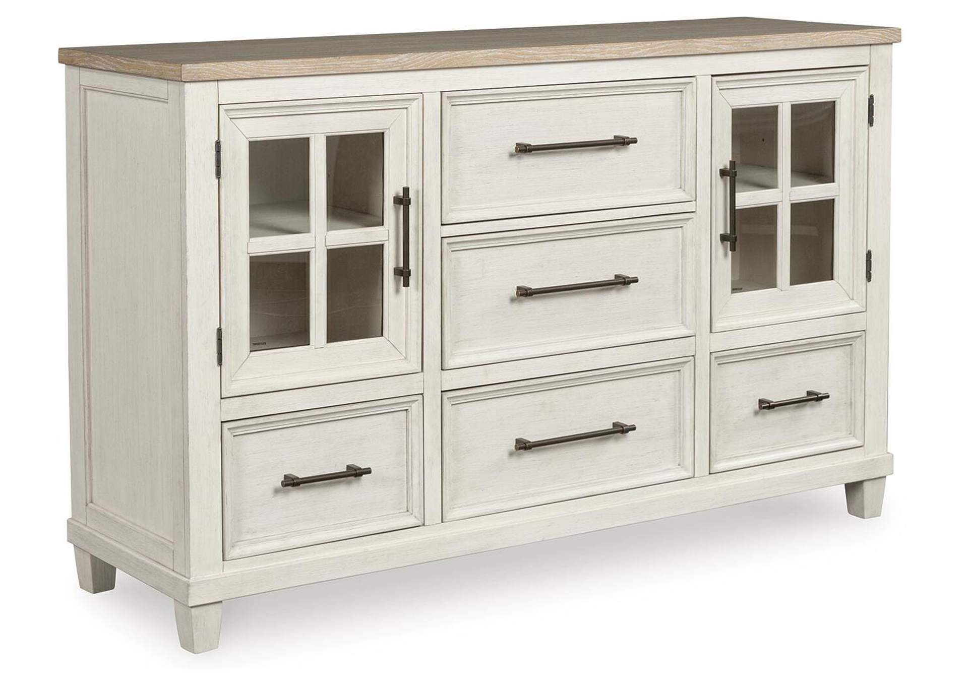 Shaybrock California King Panel Bed, Dresser and 2 Nightstands angled view