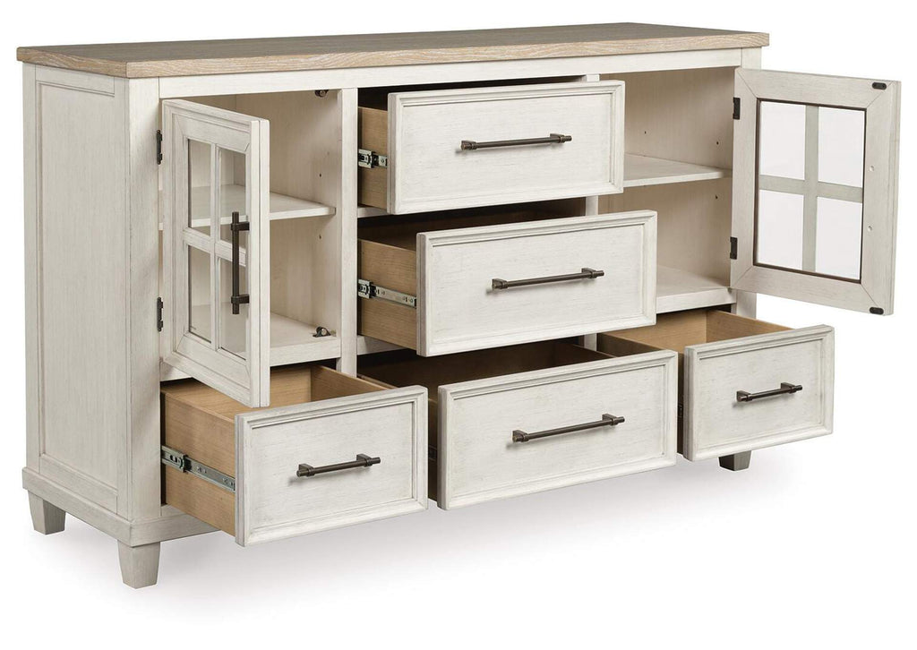 Shaybrock California King Panel Bed, Dresser and 2 Nightstands angled view