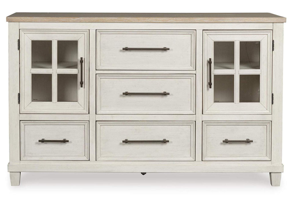 Shaybrock King Panel Bed, Dresser and Mirror