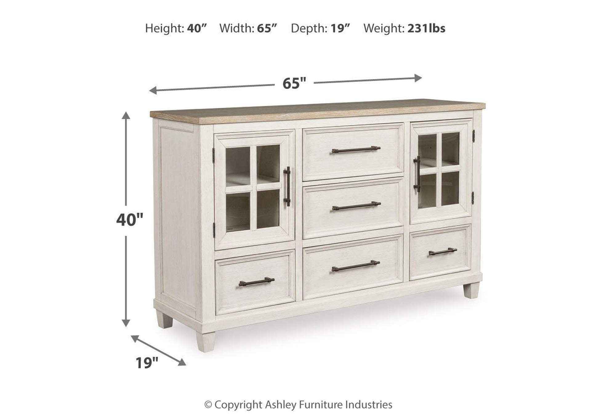 Shaybrock Queen Panel Bed, Dresser and 2 Nightstands dimensions