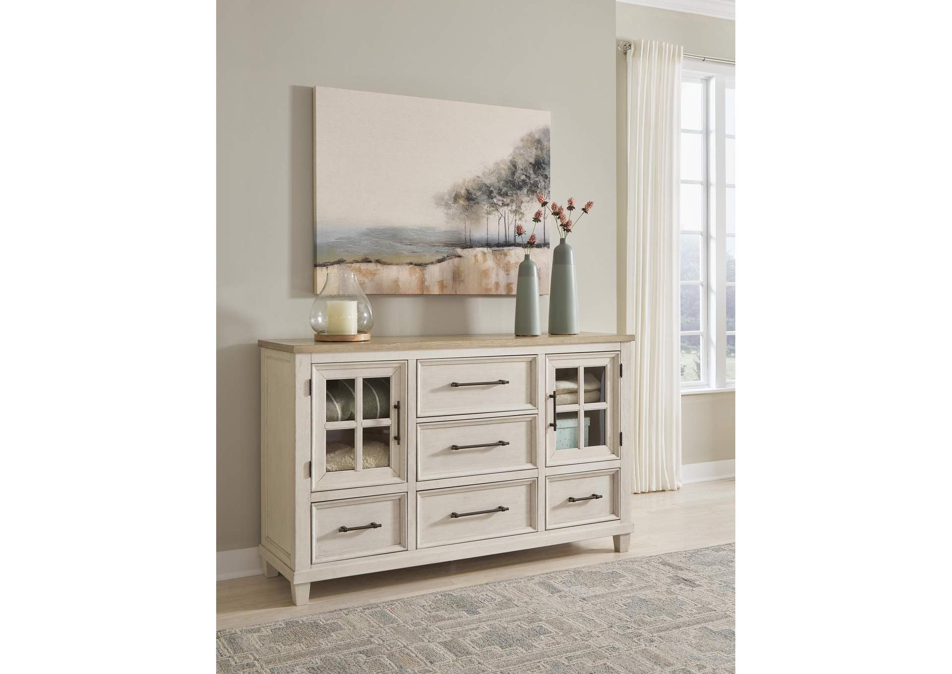 Shaybrock Queen Panel Bed, Dresser and 2 Nightstands