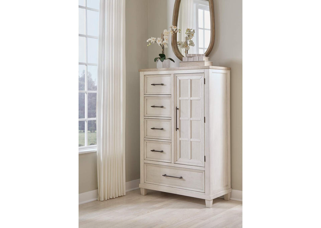 Shaybrock King Panel Bed, Dresser, Mirror, Chest and 2 Nightstands