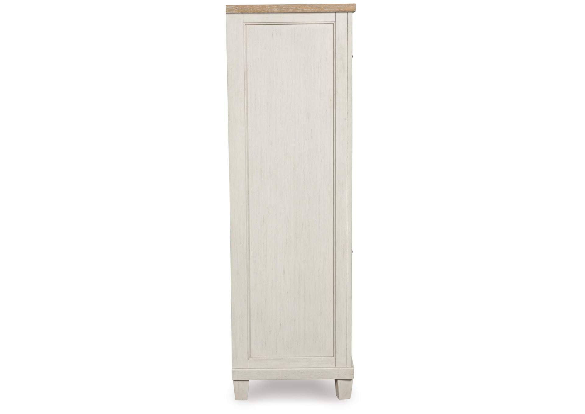 Shaybrock King Panel Bed, Dresser, Mirror, Chest and Nightstand side view