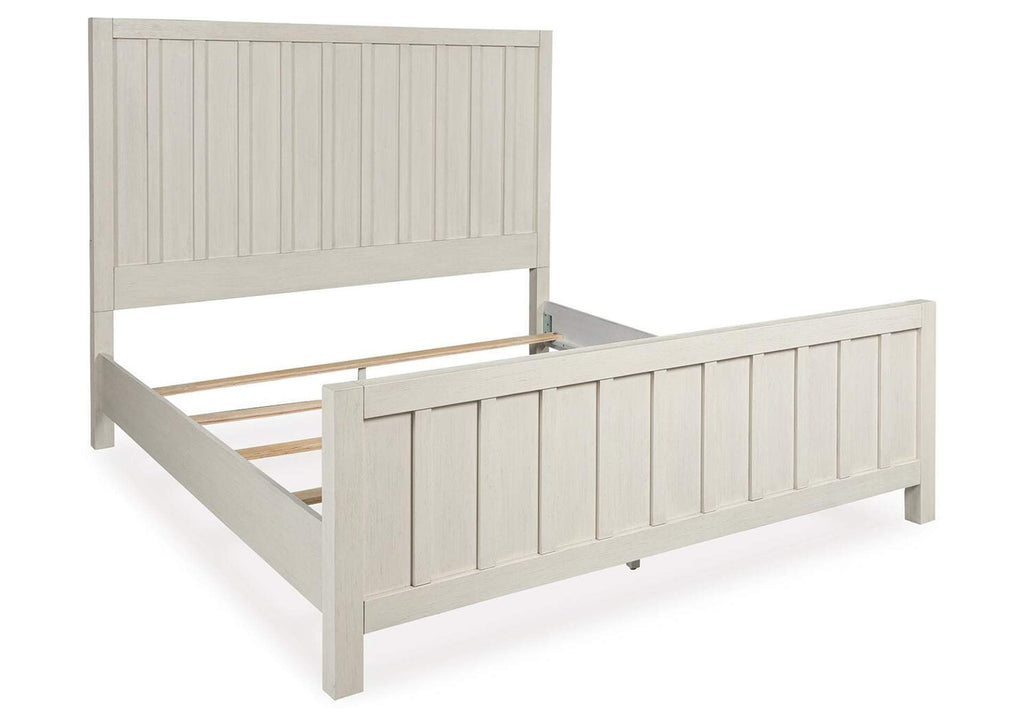 Shaybrock King Panel Bed and 2 Nightstands angled view