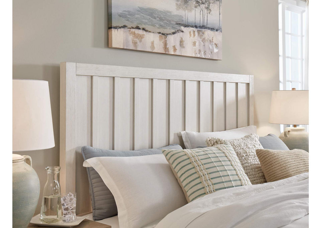 Shaybrock King Panel Bed, Dresser and Mirror detail