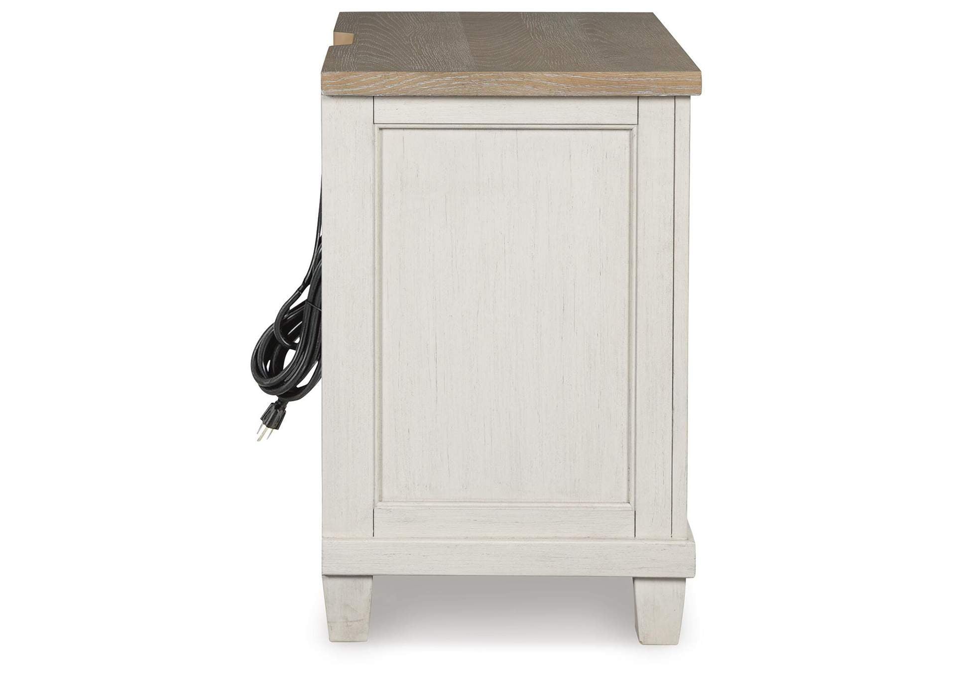 Shaybrock California King Panel Bed and 2 Nightstands side view