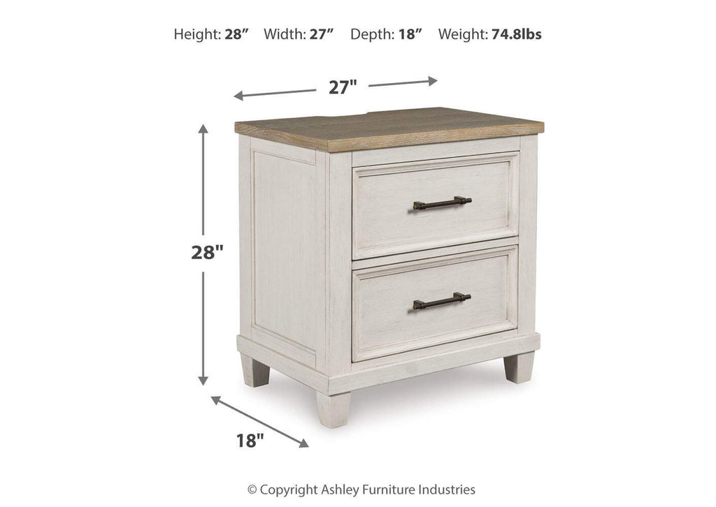Shaybrock Queen Panel Bed, Dresser, Mirror and Nightstand dimensions