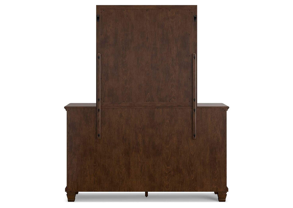 Danabrin Twin Panel Bed with Mirrored Dresser