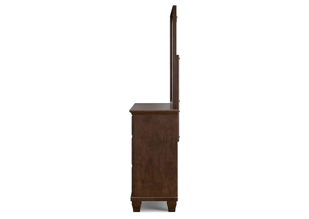 Danabrin California King Panel Storage Bed, Dresser and Mirror side view