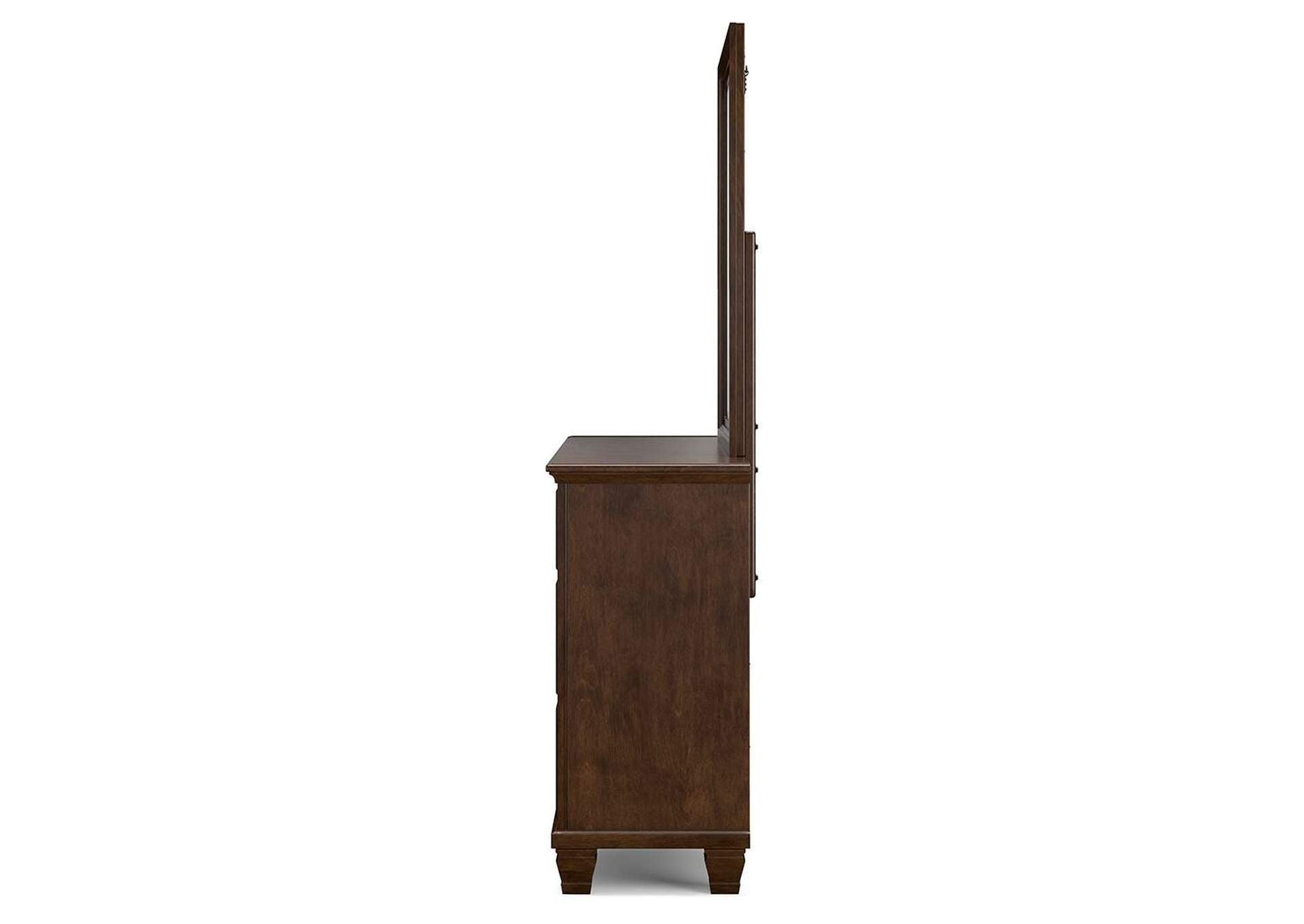 Danabrin California King Panel Storage Bed, Dresser and Mirror side view