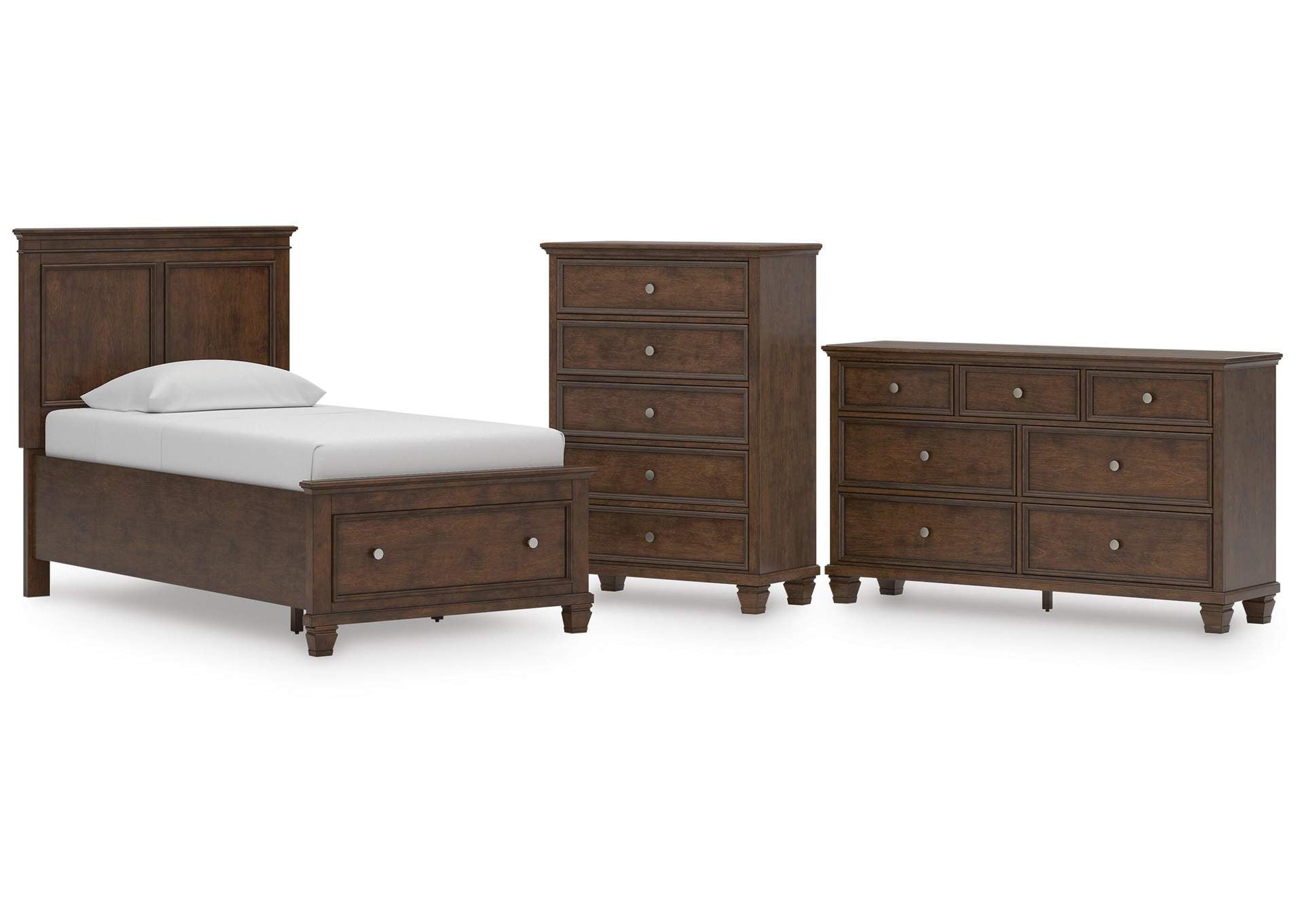 Danabrin Twin Panel Storage Bed, Dresser and Chest