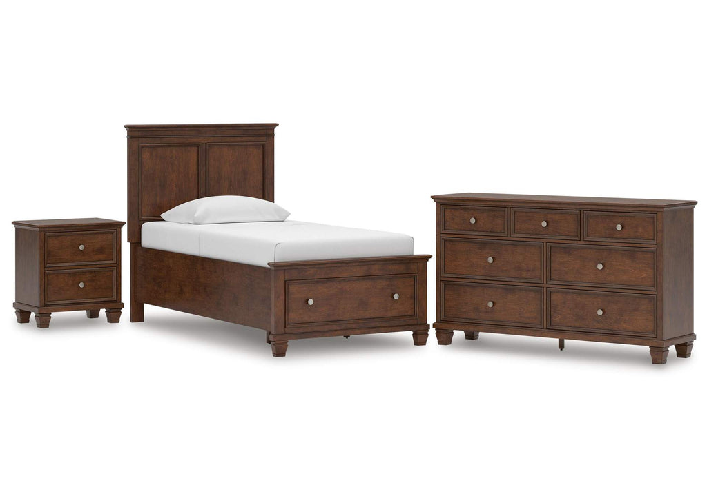 Danabrin Twin Panel Storage Bed, Dresser and Nightstand