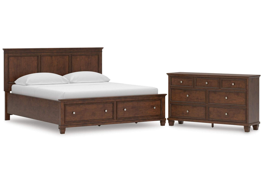 Danabrin California King Panel Storage Bed and Dresser