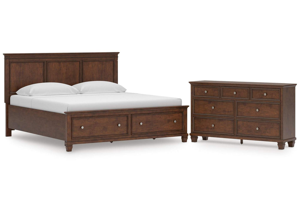 Danabrin Queen Panel Storage Bed, Dresser and Chest