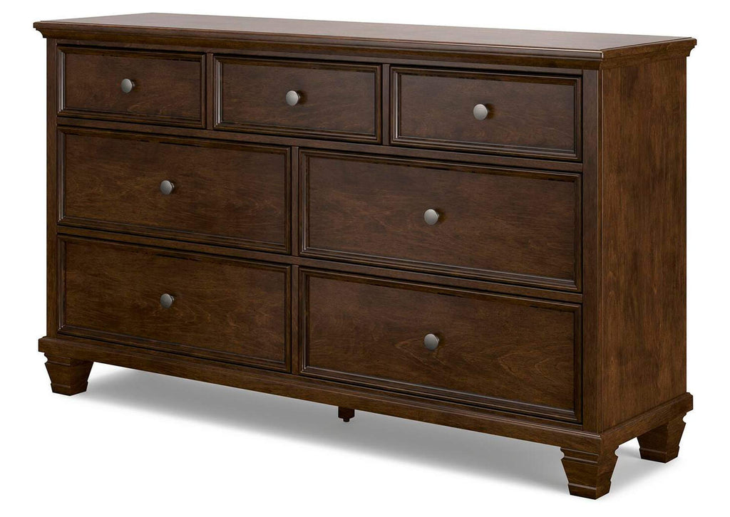 Danabrin Queen Panel Storage Bed, Dresser and Chest angled view