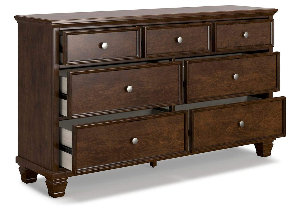 Danabrin Queen Panel Storage Bed and Dresser angled view