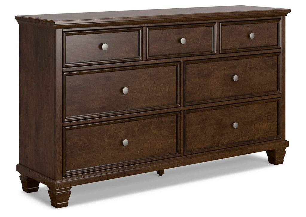 Danabrin King Panel Storage Bed, Dresser and Chest angled view