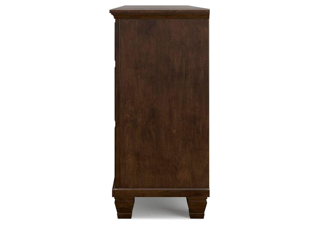 Danabrin King Panel Storage Bed, Dresser and Chest side view