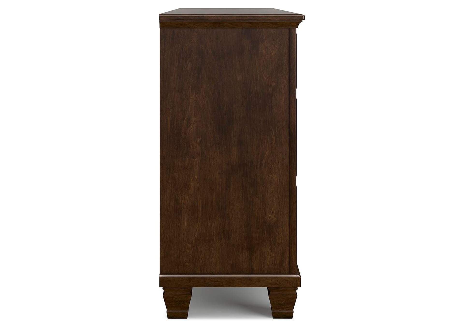Danabrin King Panel Storage Bed, Dresser and Nightstand side view