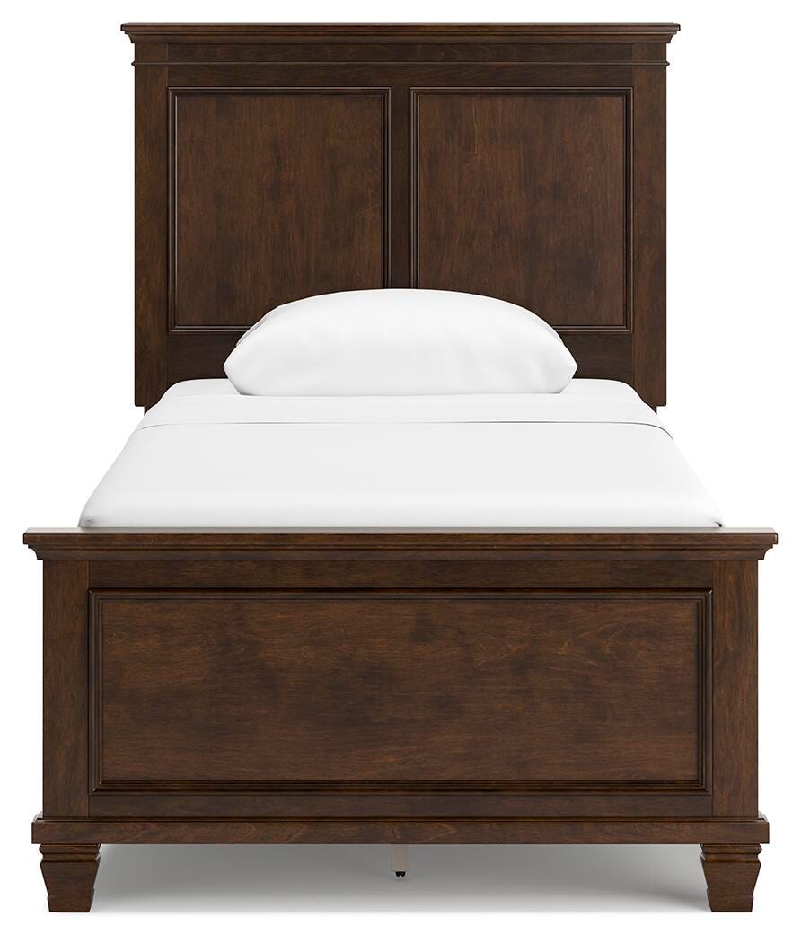 Danabrin Twin Panel Bed in Brown, front view