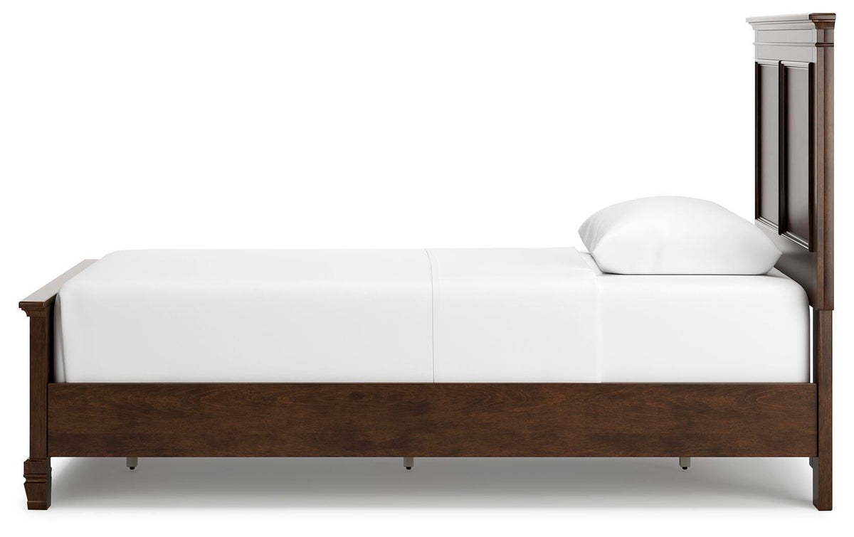 Danabrin Twin Panel Bed in Brown, alternate side view