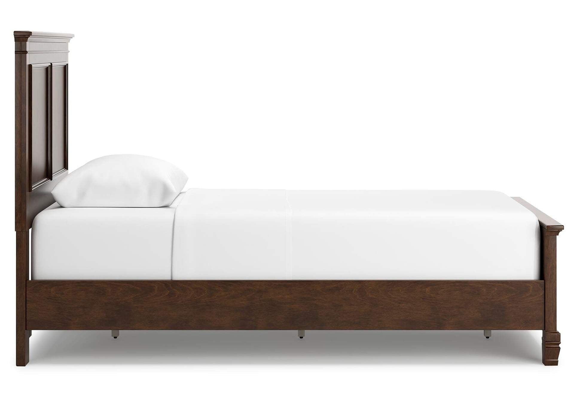Danabrin Twin Panel Bed with Mirrored Dresser, Chest and Nightstand side view