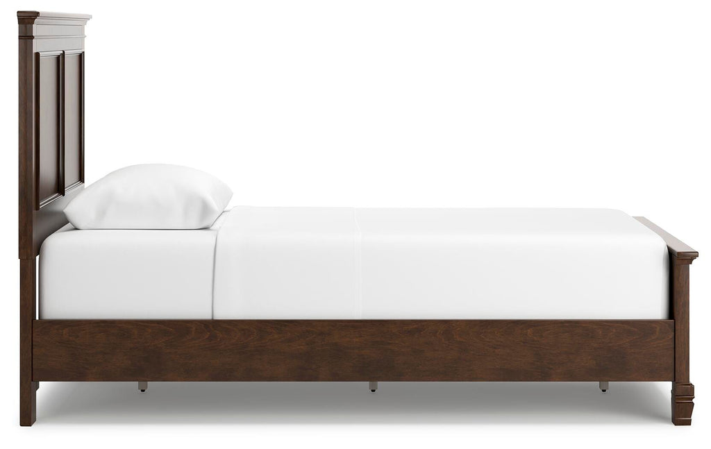 Danabrin Twin Panel Bed in Brown, side view