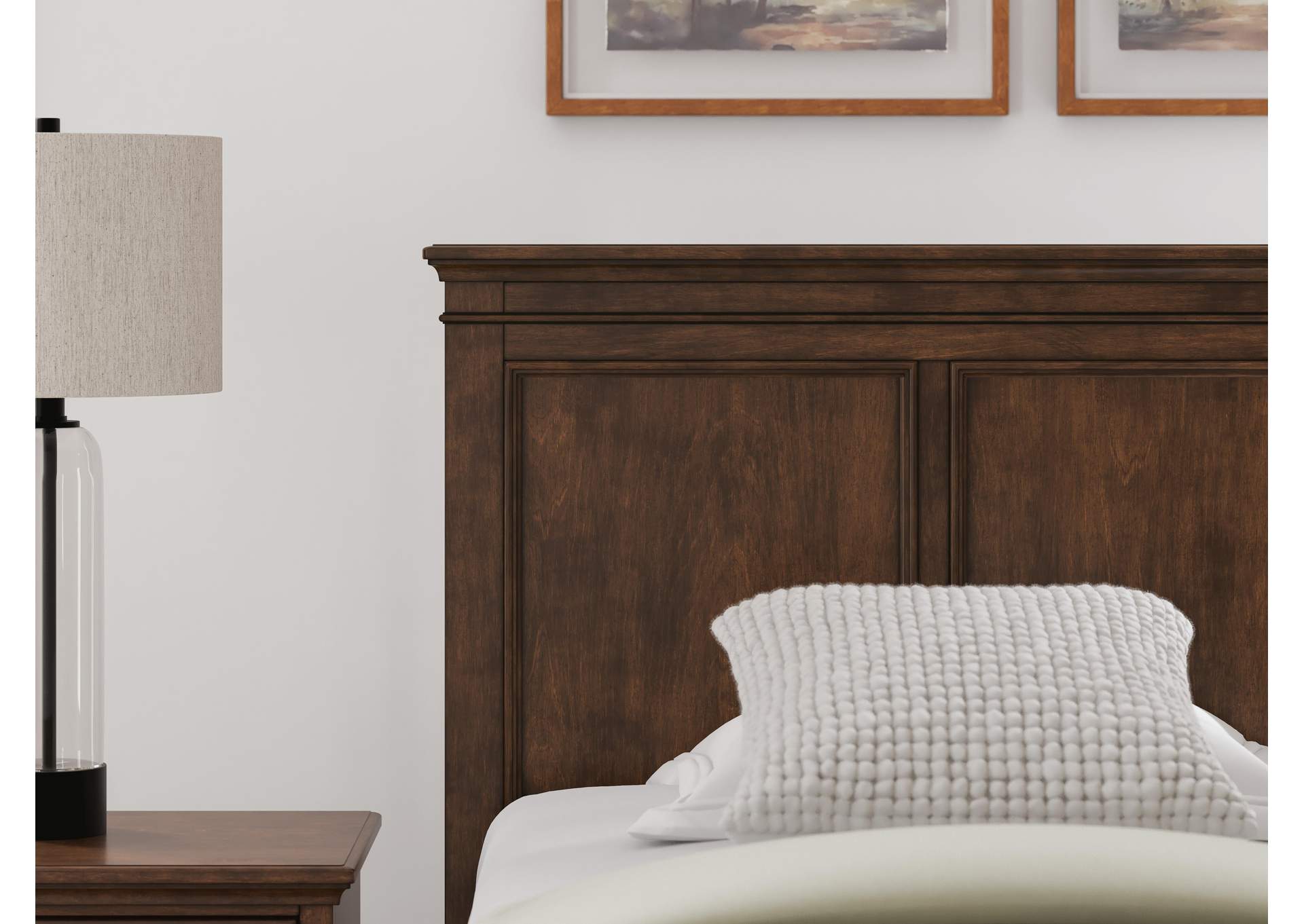 Danabrin Twin Panel Storage Bed, Dresser and Nightstand detail