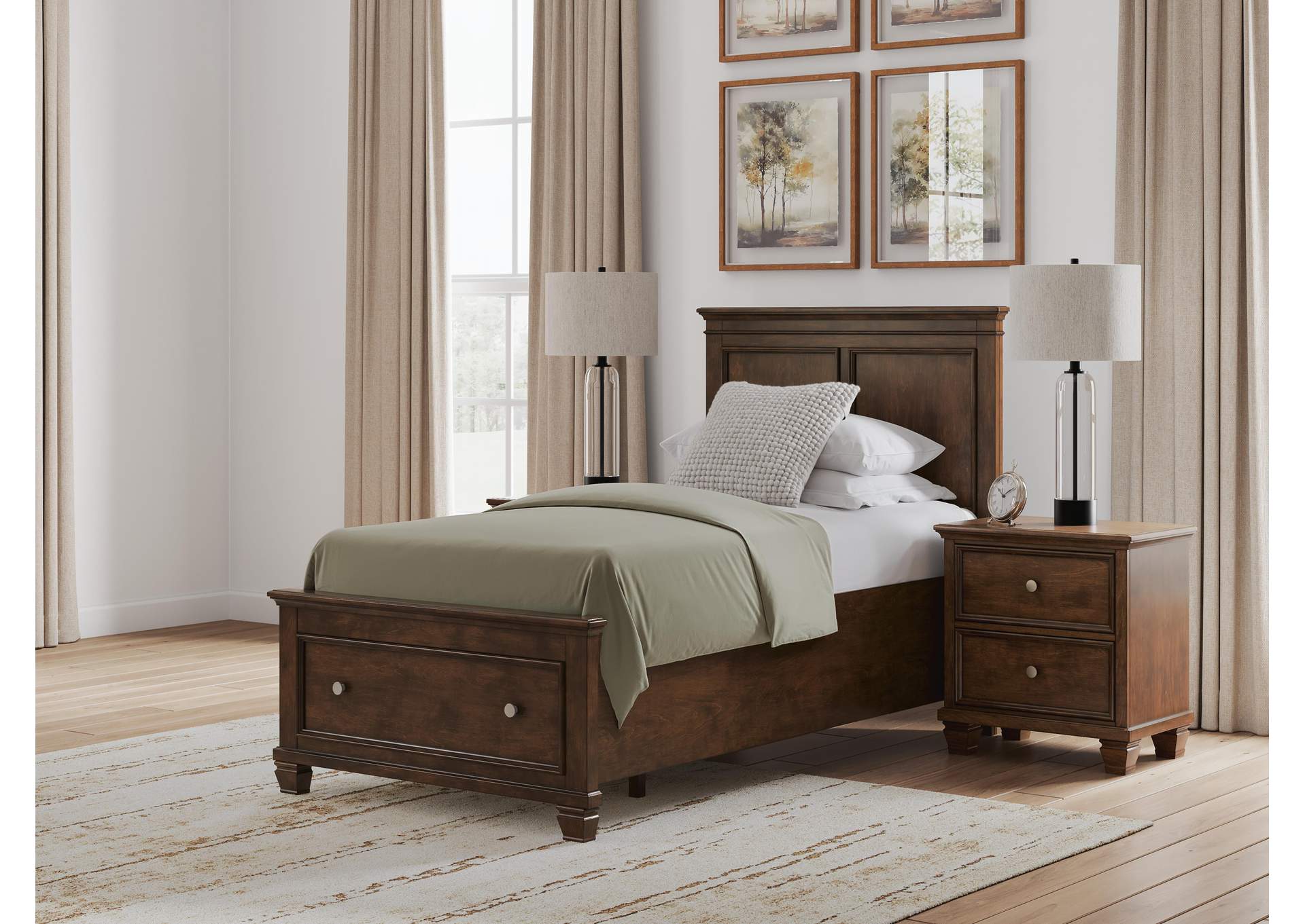 Danabrin Twin Panel Storage Bed, Dresser and Chest