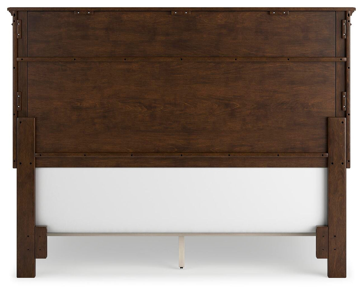Danabrin Queen Panel Bed in Brown, back view