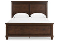Danabrin Queen Panel Bed with Mirrored Dresser and Chest