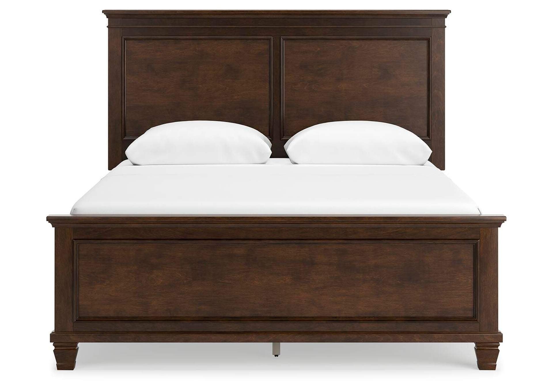 Danabrin Queen Panel Bed with Mirrored Dresser and 2 Nightstands front view
