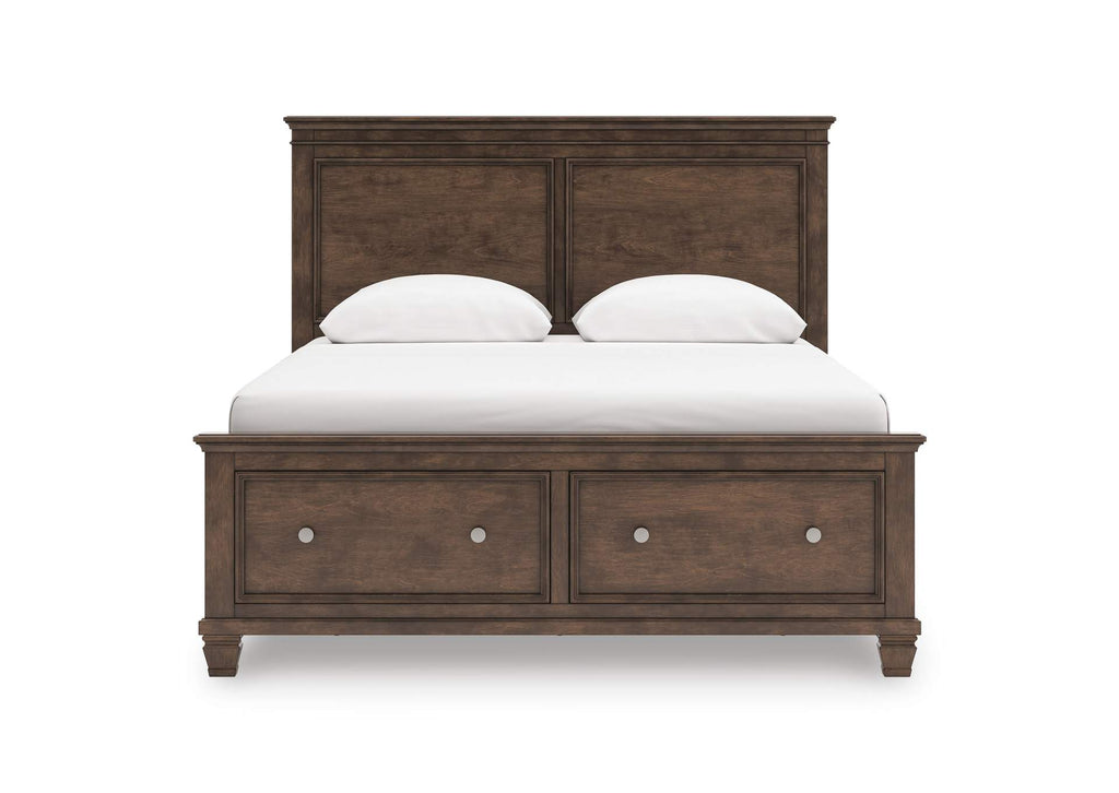 Danabrin Queen Panel Storage Bed and Dresser front view