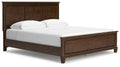 Danabrin California King Panel Bed in Brown, angle view