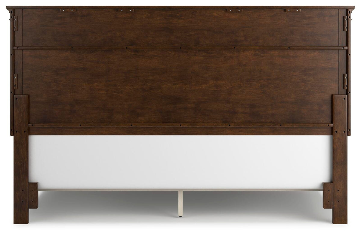 Danabrin California King Panel Bed in Brown, back view