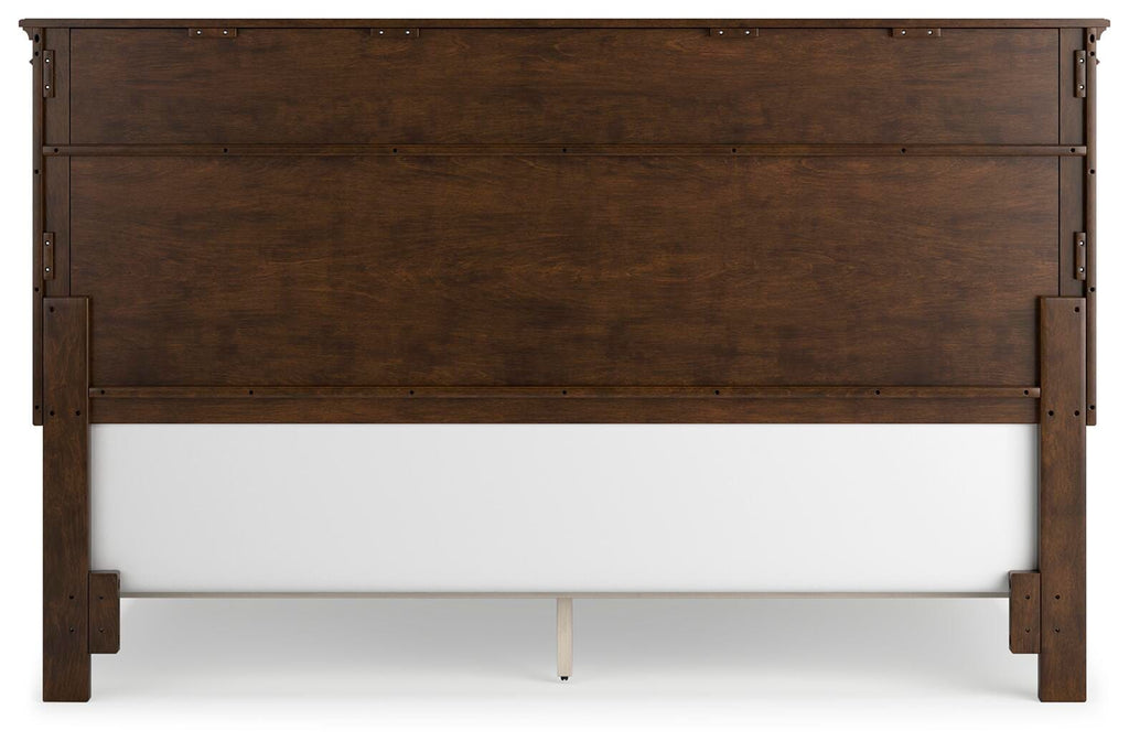 Danabrin King Panel Bed in Brown, back view