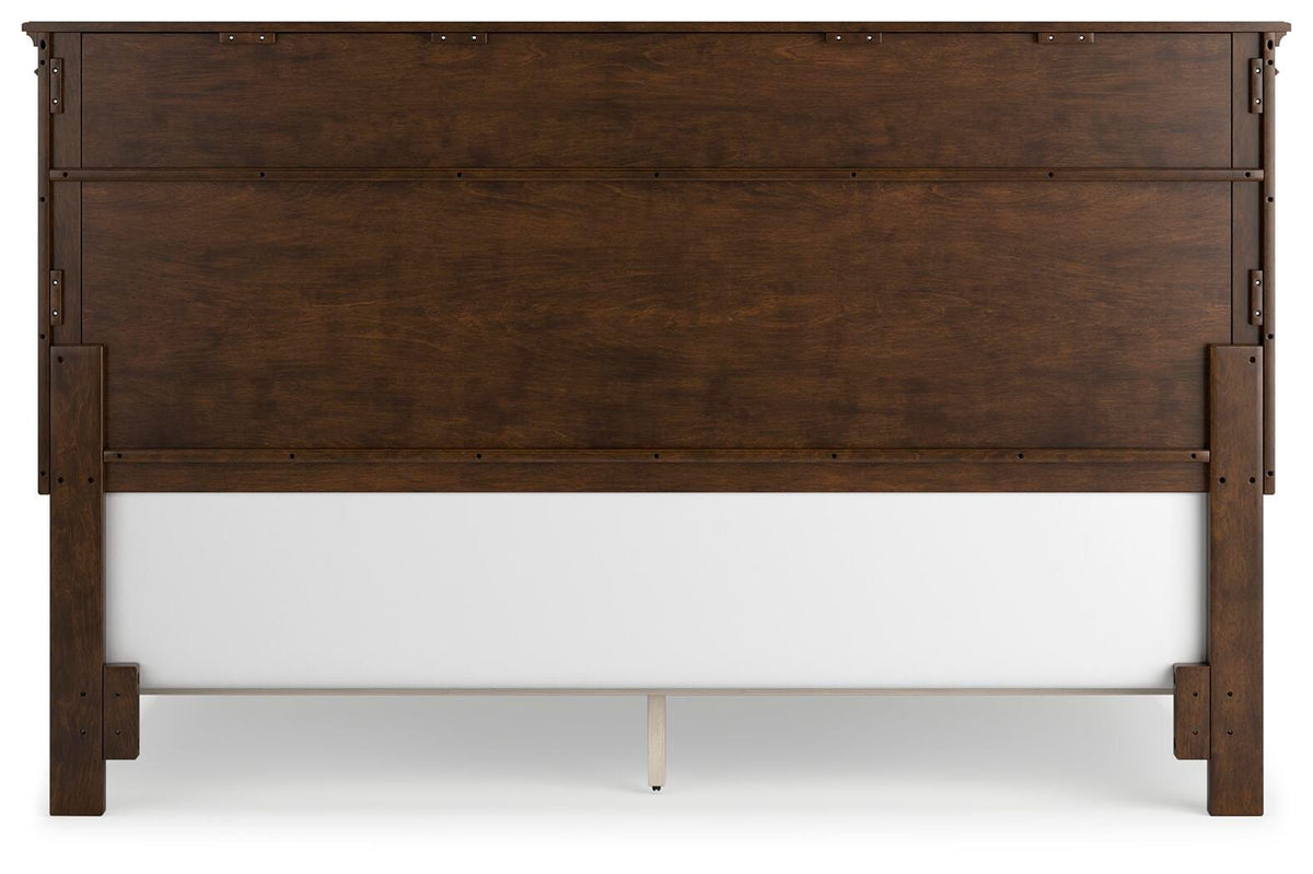Danabrin King Panel Bed in Brown, back view