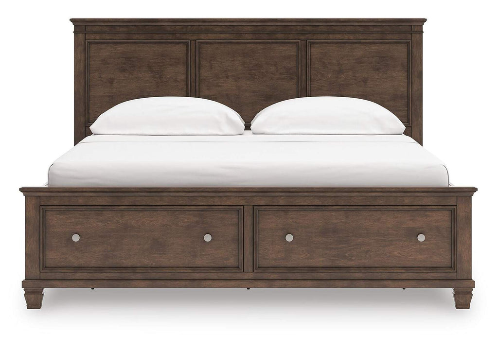 Danabrin California King Panel Storage Bed, Dresser and Chest