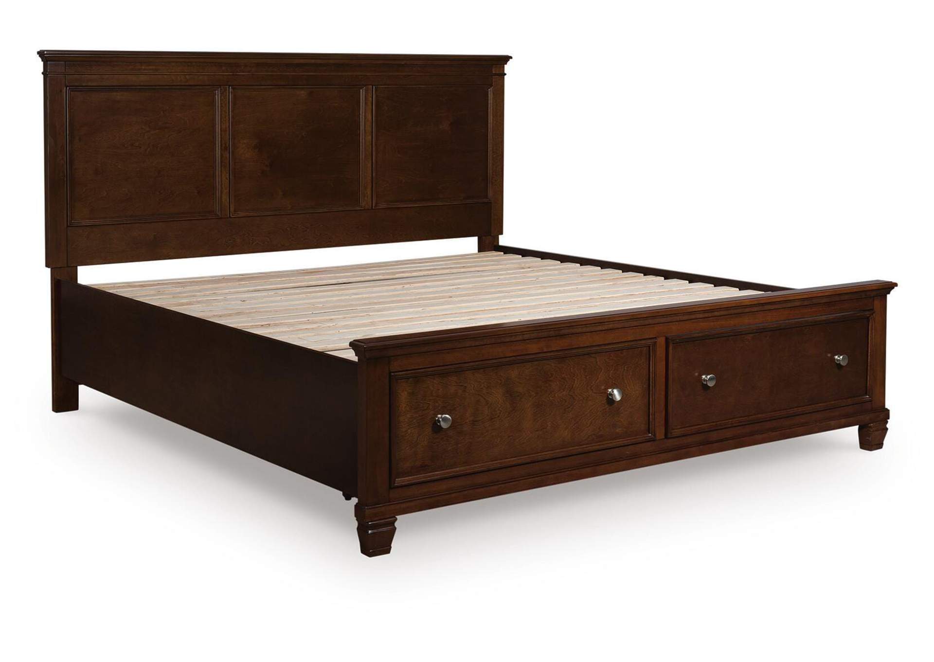 Danabrin King Panel Storage Bed angled view