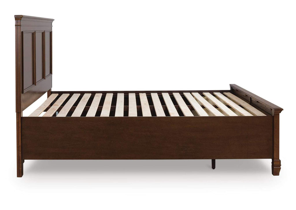 Danabrin King Panel Storage Bed, Dresser and Nightstand side view