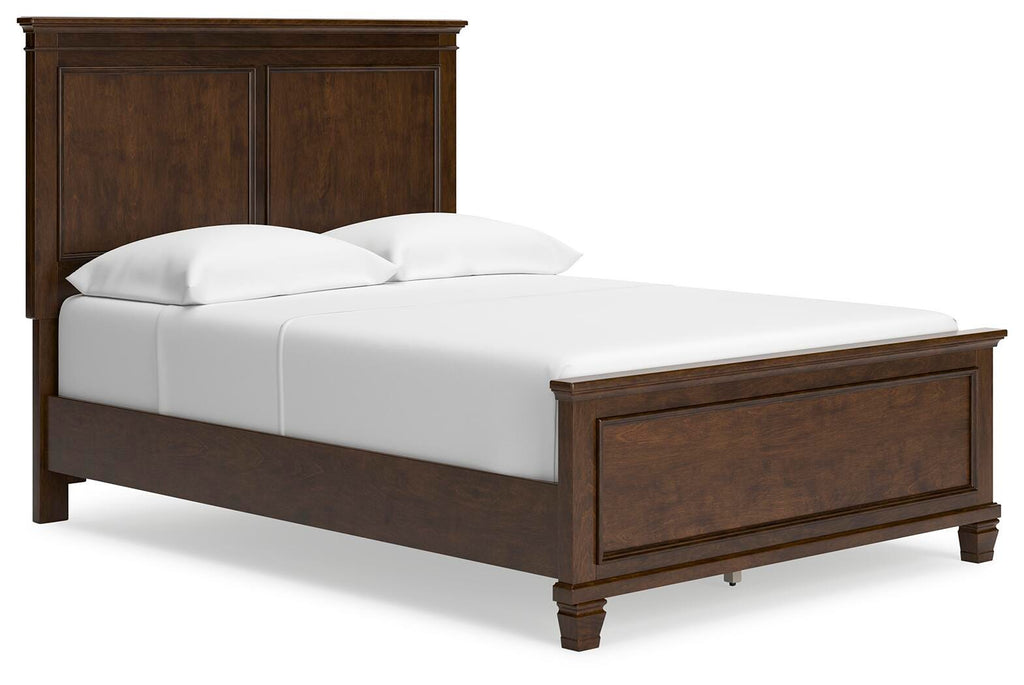 Danabrin Full Panel Bed in Brown, angle view