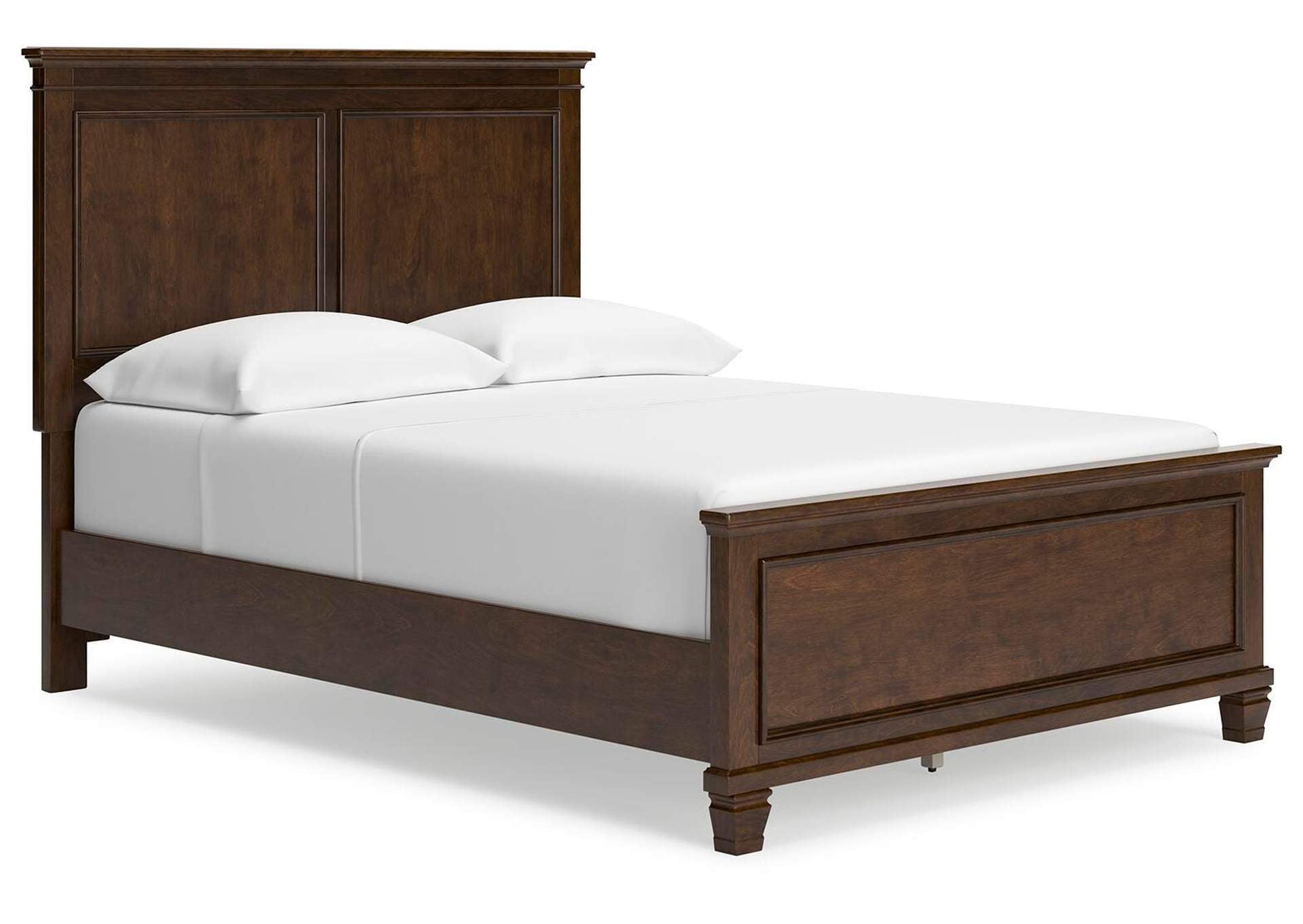 Danabrin Full Panel Bed with Mirrored Dresser and Chest angled view