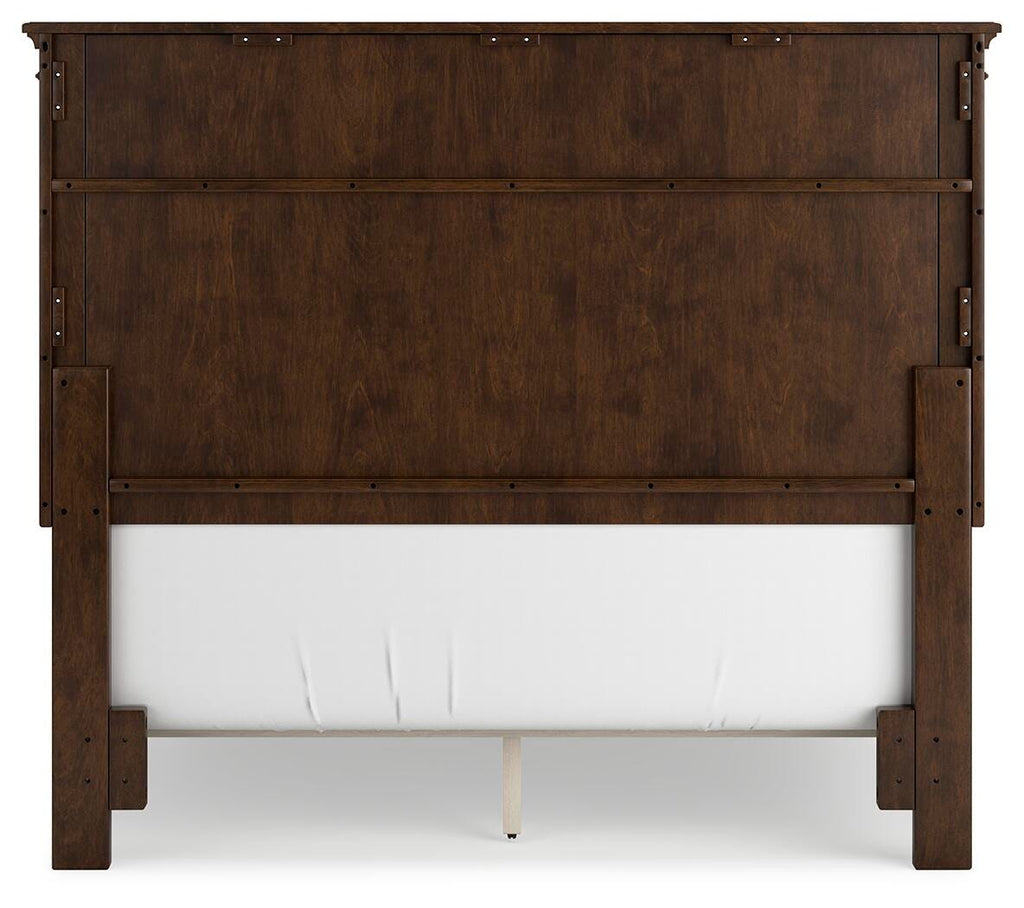 Danabrin Full Panel Bed in Brown, back view